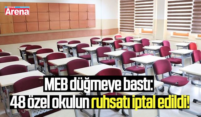 MEB düğmeye bastı: 48 özel okulun ruhsatı iptal edildi!