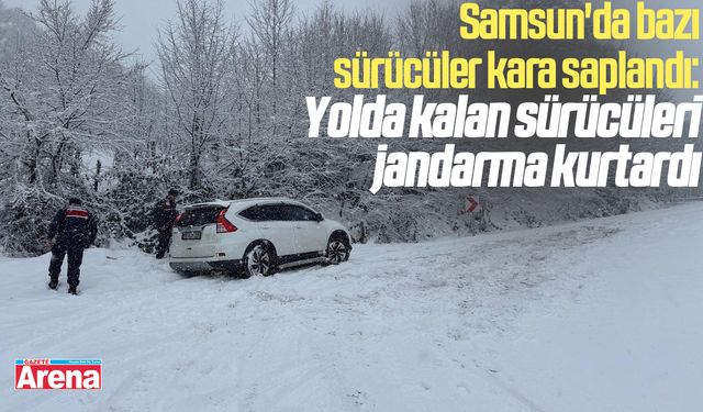 Samsun'da bazı sürücüler kara saplandı!