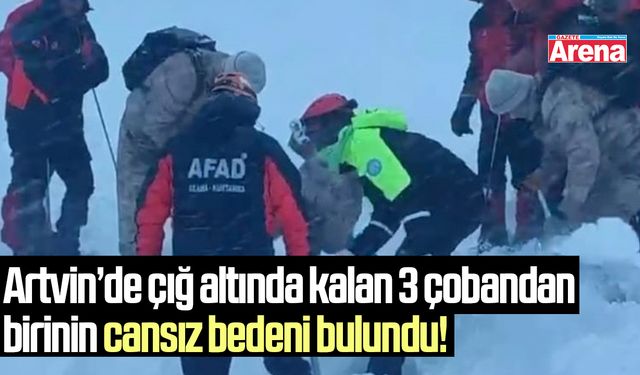 Artvin’de çığ faciası: 1 can kaybı!