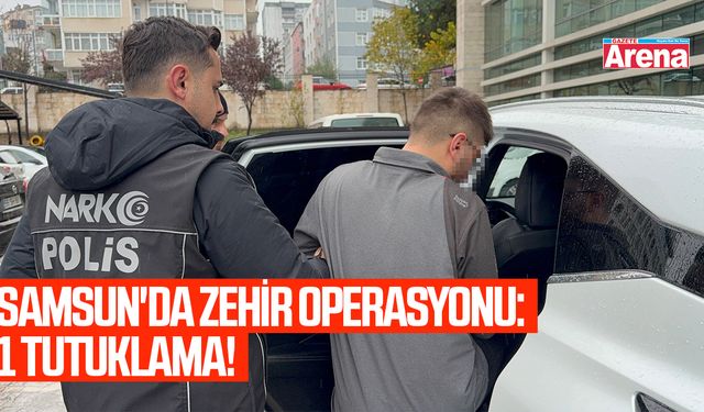 Samsun'da zehir operasyonu: 1 tutuklama
