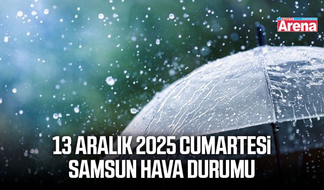 13 Aralık 2025 cumartesi Samsun hava durumu