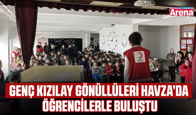 Genç Kızılay gönüllüleri Havza’da öğrencilerle buluştu