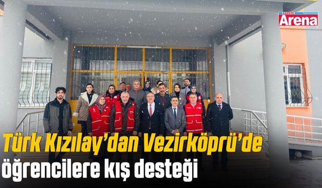 Türk Kızılay’dan Vezirköprü’de öğrencilere kış desteği