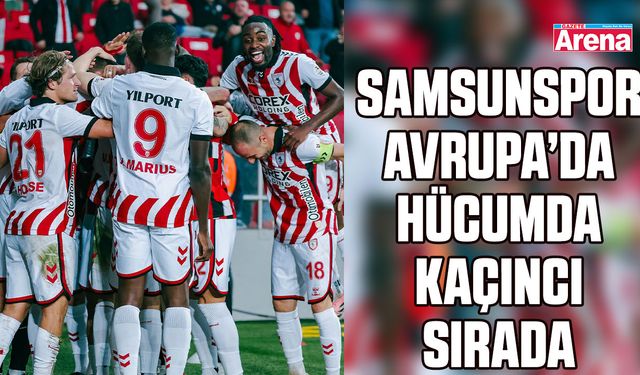 Samsunspor Avrupa’da hücumda kaçıncı sırada