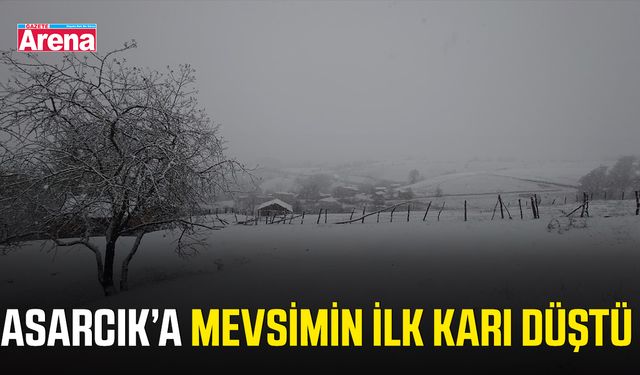 Asarcık’a mevsimin ilk karı düştü
