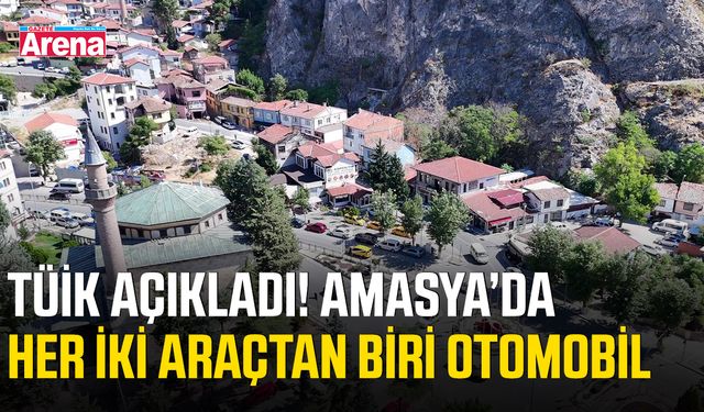 TÜİK açıkladı! Amasya’da her iki araçtan biri otomobil