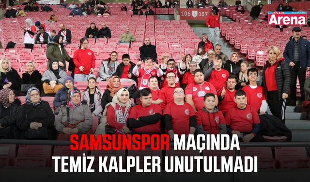 Samsunspor maçında temiz kalpler unutulmadı