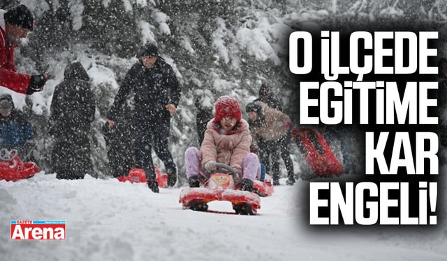 Samsun'da o ilçede eğitime kar engeli