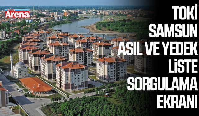 TOKİ Samsun asıl ve yedek liste sorgulama ekranı