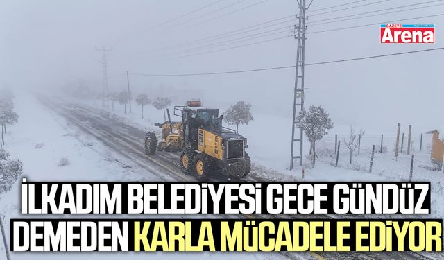 Samsun İlkadım'da kar mesaisi devam ediyor