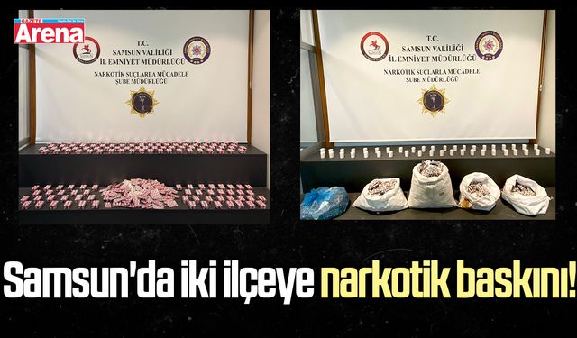 Samsun'da iki ilçeye narkotik baskını!