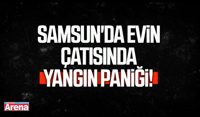 Samsun'da evin çatısında yangın paniği!