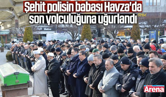 Şehit polisin babası Havza'da son yolculuğuna uğurlandı