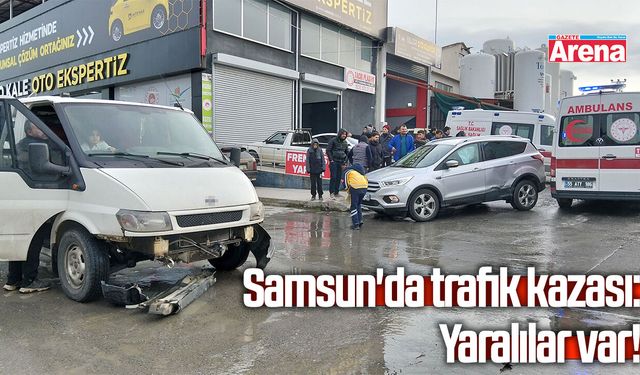 Samsun'da trafik kazası: Yaralılar var!