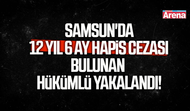 Samsun'da 12 yıl 6 ay hapis cezası bulunan hükümlü yakalandı!