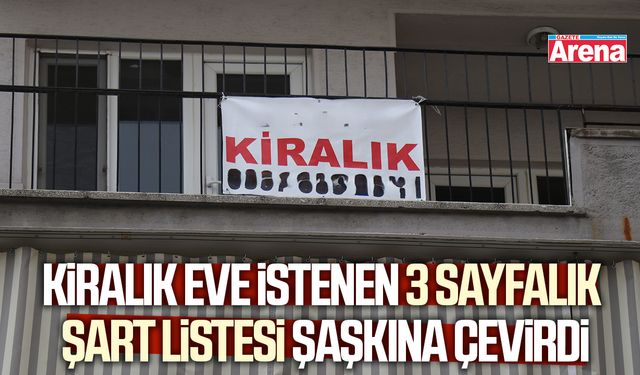 Kiralık eve istenen 3 sayfalık şart listesi şaşkına çevirdi