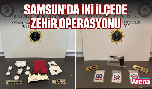 Samsun'da iki ilçede zehir operasyonu