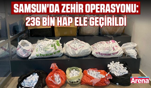 Samsun'da zehir operasyonu: 236 bin hap ele geçirildi