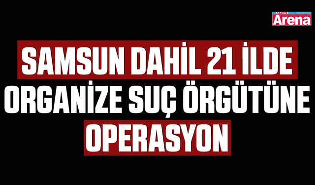 Samsun dahil 21 ilde organize suç örgütüne operasyon