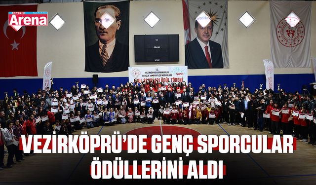 Vezirköprü’de genç sporcular ödüllerini aldı