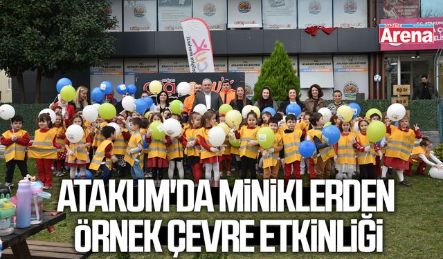 Atakum'da miniklerden örnek çevre etkinliği