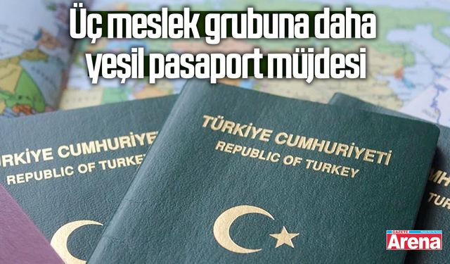 Üç meslek grubuna daha yeşil pasaport müjdesi