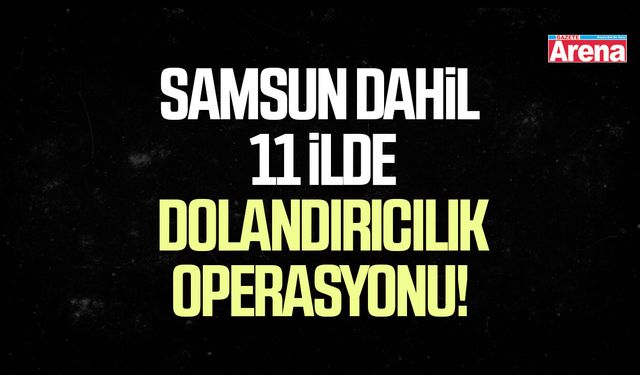 Samsun dahil 11 ilde dolandırıcılık operasyonu!