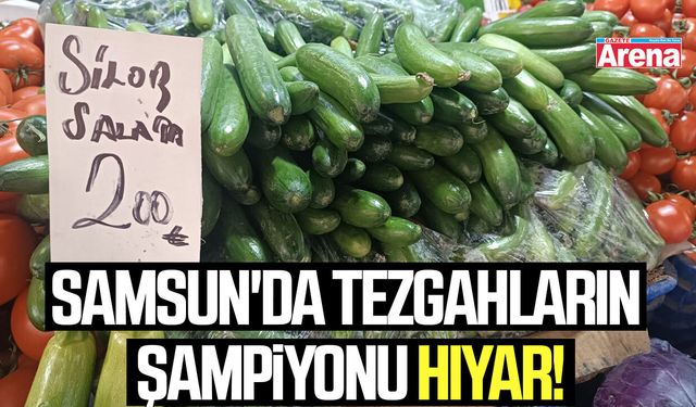 Samsun'da tezgahların şampiyonu hıyar!