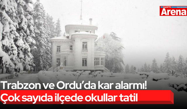 Trabzon ve Ordu’da kar alarmı! Çok sayıda ilçede okullar tatil