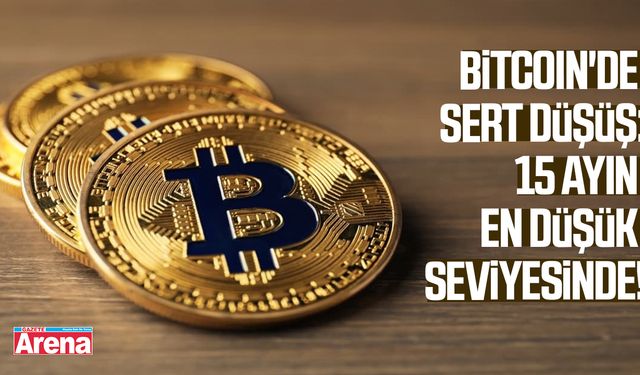 Bitcoin'de sert düşüş: 15 ayın en düşük seviyesinde!
