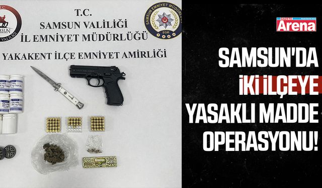 Samsun'da iki ilçeye yasaklı madde operasyonu!