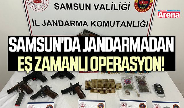 Samsun'da jandarmadan eş zamanlı operasyon!