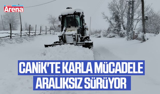 Canik'te kar mesaisi