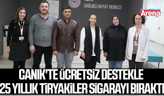 Canik'te ücretsiz destekle 25 yıllık tiryakiler sigarayı bıraktı