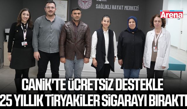 Canik'te ücretsiz destekle 25 yıllık tiryakiler sigarayı bıraktı
