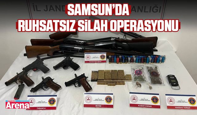 Samsun’da ruhsatsız silah operasyonu