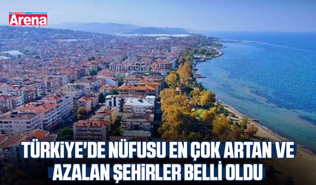 Türkiye'de nüfusu en çok artan ve azalan şehirler açıklandı