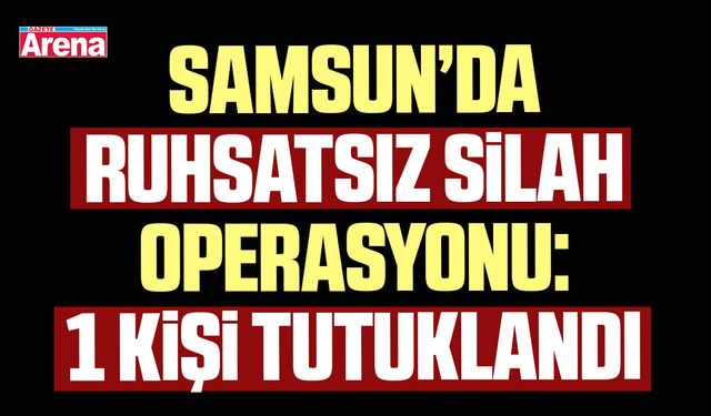 Samsun’da ruhsatsız silah operasyonu