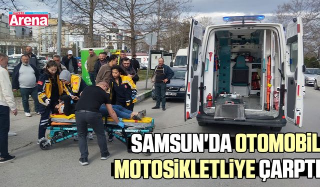 Samsun'da otomobil motosikletliye çarptı