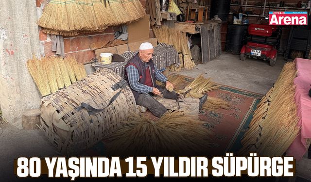 Samsun'da 80 yaşındaki emekli 15 yıldır süpürge yapıyor