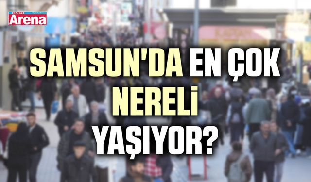 Samsun'da en çok nereli yaşıyor?
