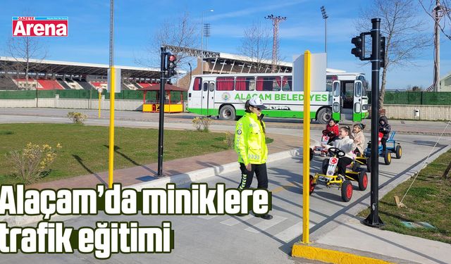 Alaçam’da miniklere trafik eğitimi