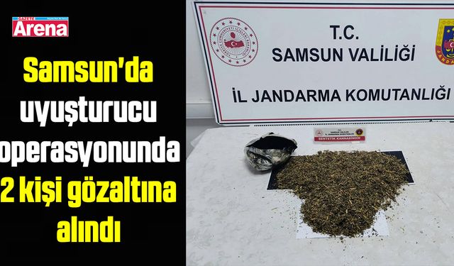 Samsun'da uyuşturucu operasyonunda 2 kişi gözaltına alındı