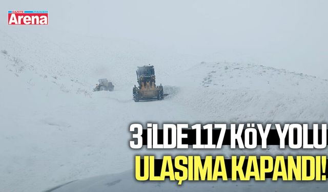 3 İlde 117 köy yolu ulaşıma kapandı!