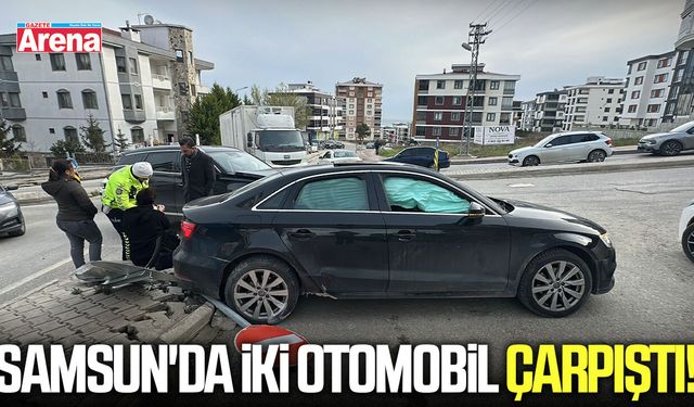 Samsun'da iki otomobil çarpıştı!