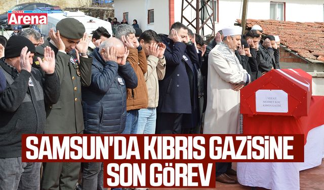 Samsun'da Kıbrıs gazisine son görev