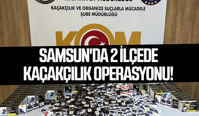 Samsun'da 2 ilçede kaçakçılık operasyonu!