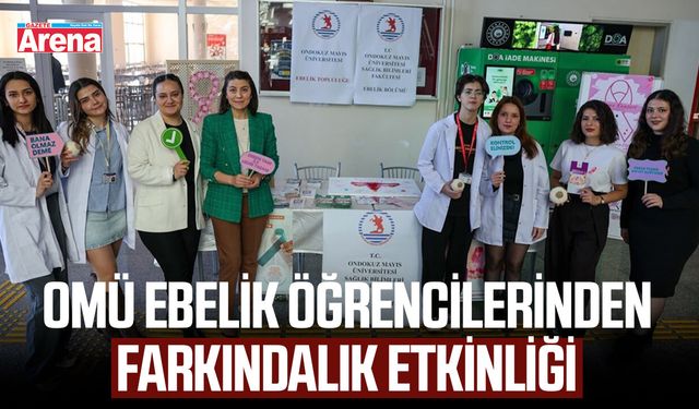 OMÜ'de Kadın Kanser Taramalarına Yönelik Farkındalık etkinliği