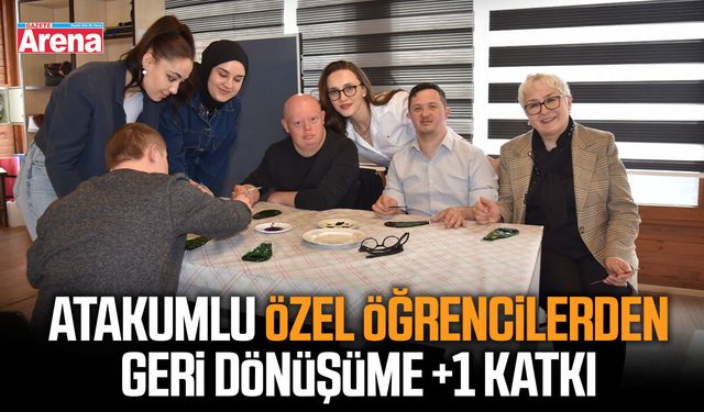 Atakumlu özel öğrencilerden geri dönüşüme +1 katkı