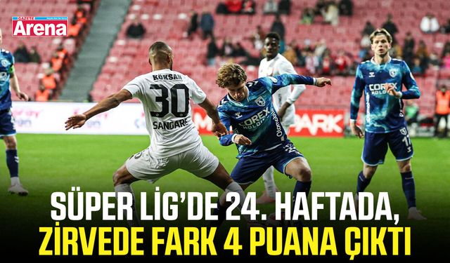 Süper Lig’de 24. haftada, zirvede fark 4 puana çıktı